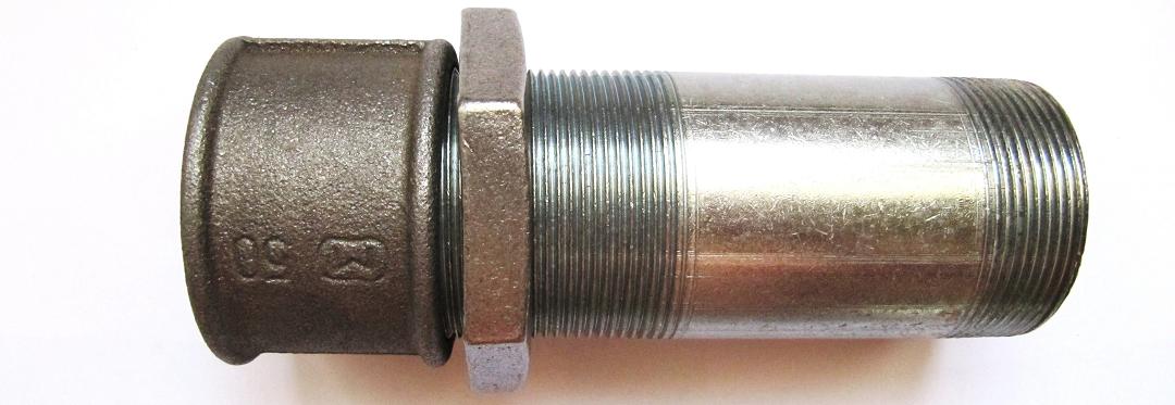 Сгон в сборе с муфтой и контргайкой