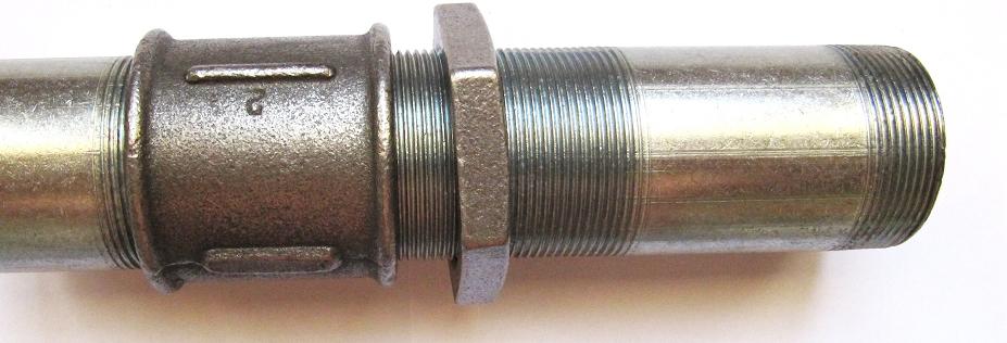 Сгон в сборе с муфтой и контргайкой