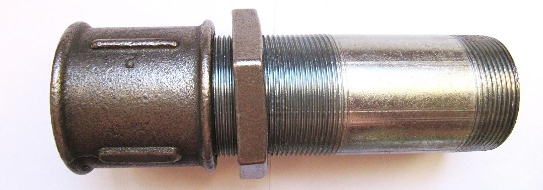 Сгон в сборе с муфтой и контргайкой