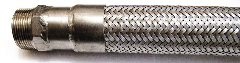 Металлорукав РВД рукав высокого давления из нержавеющей стали с наружной резьбой нр (штуцер)