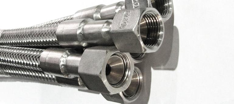 Металлорукав РВД рукав высокого давления из нержавейки накидная гайка с конусом 74 градуса для конуса 24