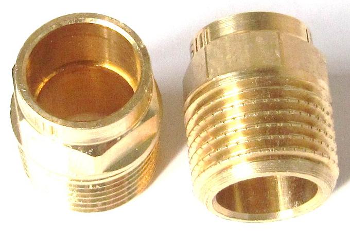 Медные фитинги - муфта переходная Нр наружная резьба переходник  4243g, 4280g.