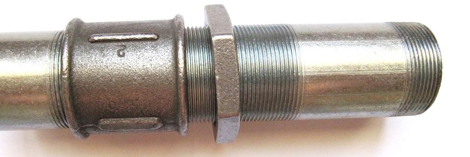 Сгон в сборе с муфтой и контргайкой