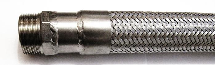 Металлорукав РВД рукав высокого давления из нержавеющей стали с наружной резьбой нр (штуцер)