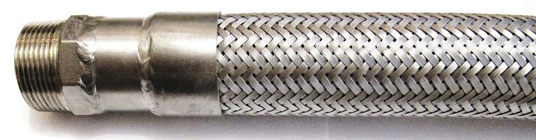Металлорукав РВД рукав высокого давления из нержавеющей стали с наружной резьбой нр (штуцер)