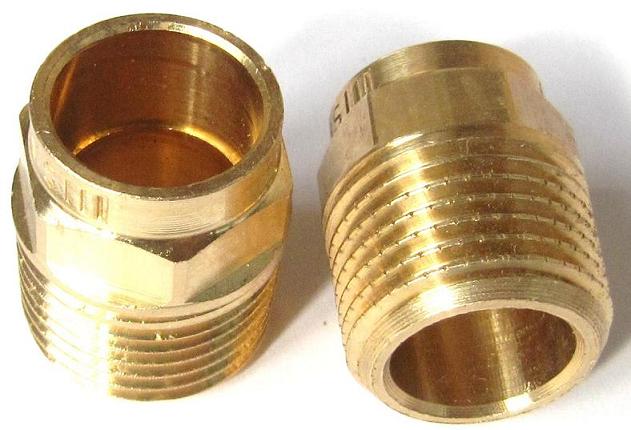 Медные фитинги - муфта переходная Нр наружная резьба переходник  4243g, 4280g.