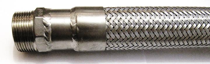 Металлорукав РВД рукав высокого давления из нержавеющей стали с наружной резьбой нр (штуцер)