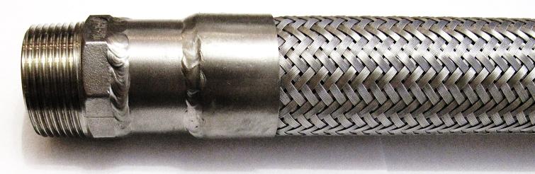 Металлорукав РВД рукав высокого давления из нержавеющей стали с наружной резьбой нр (штуцер)