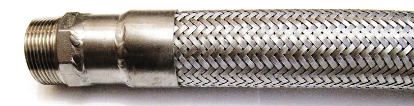 Металлорукав РВД рукав высокого давления из нержавеющей стали с наружной резьбой нр (штуцер)