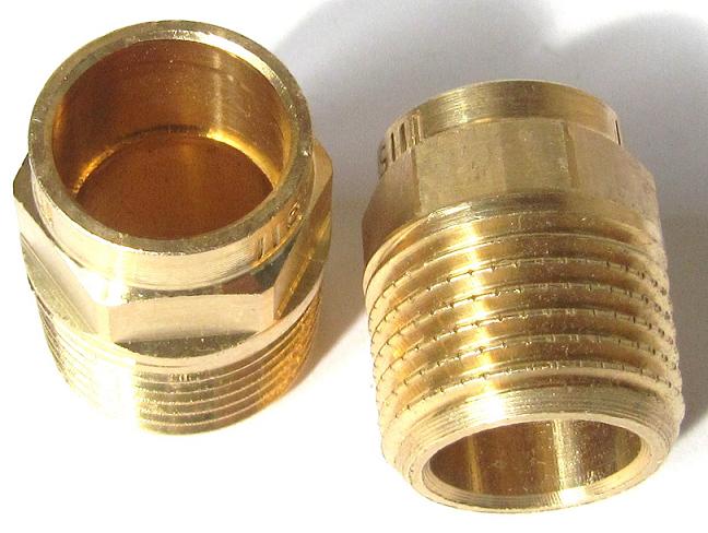 Медные фитинги - муфта переходная Нр наружная резьба переходник  4243g, 4280g.