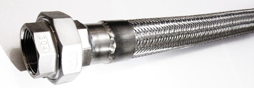 РВД Рукав высокого давления металлорукав из нержавейки 304 разъемное соединение американка (сгон) из нержавейки 304, ДУ 15 - 1/2 дюйма, 20 - 3/4 дюйма, 25 - 1 дюйм, 32 - 11/4 дюйма, 40 - 11/2 дюйма, 50 - 2 дюйма