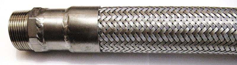 Металлорукав РВД рукав высокого давления из нержавеющей стали с наружной резьбой нр (штуцер)